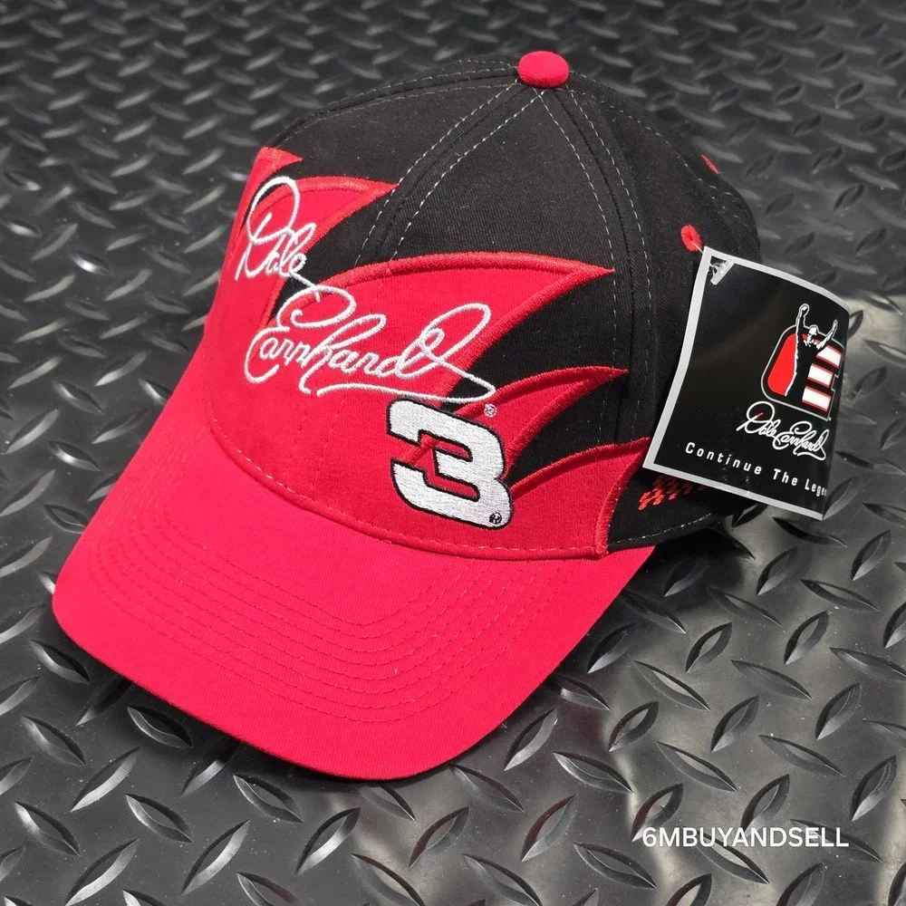Vintage 1990s Dale Earnhardt‎ #3 Sharktooth Strap back Hat NWT Intimidator